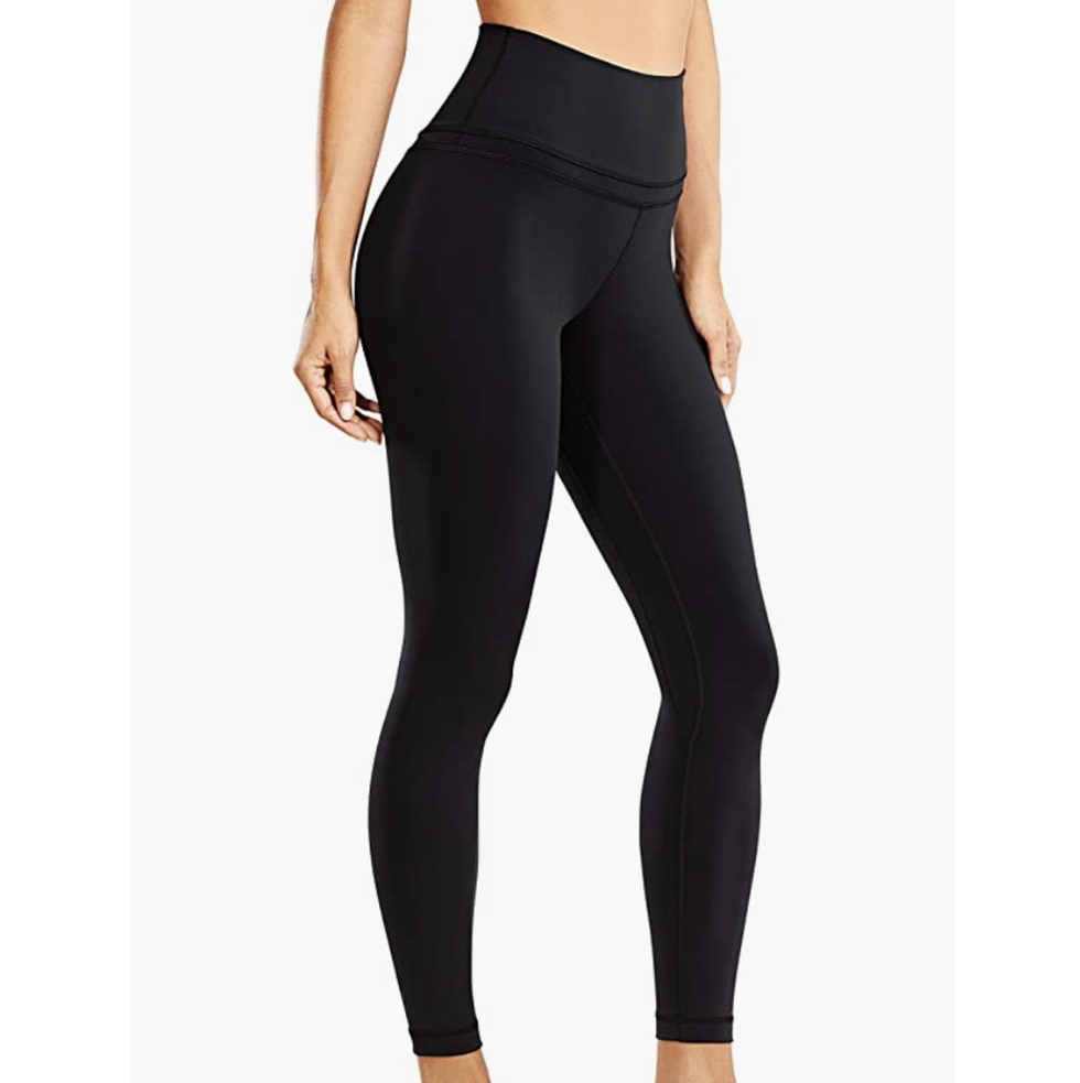 Fullsoft Black Womens Leggings High Waisted Yoga Pants - Black / S/M