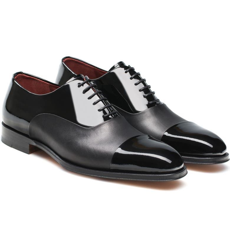 Cap toe hot sale tuxedo shoes