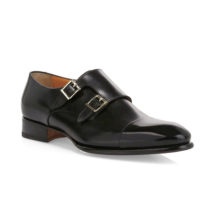 Ira Double Monk Strap Leather Dress Shoes