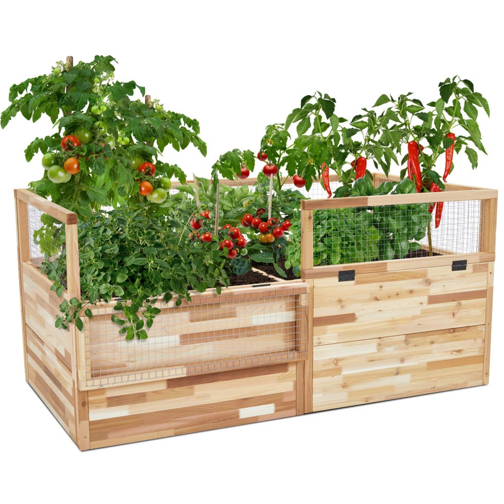 Jumbl Large Raised Canadian Cedar Garden Bed