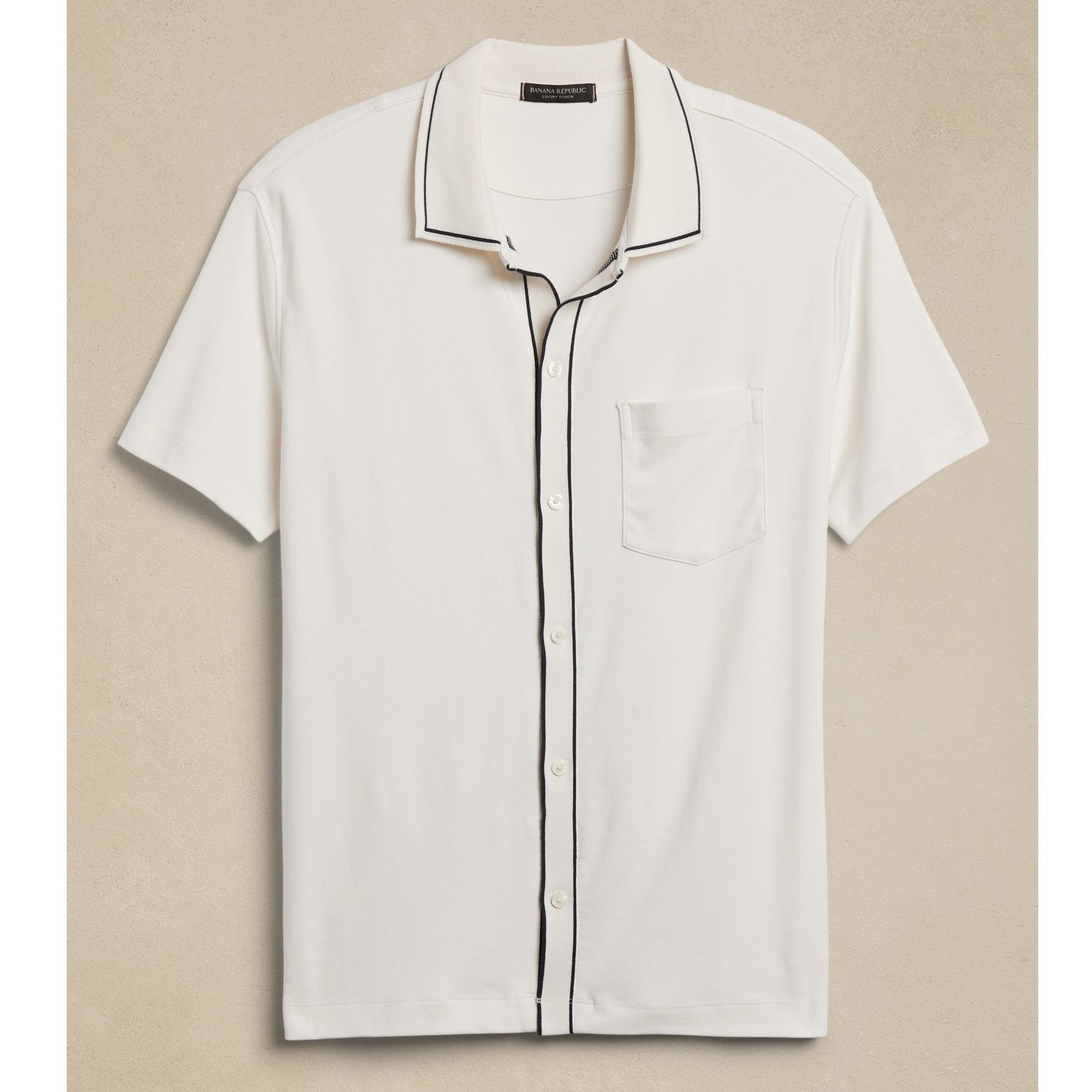 White button clearance up shirt polo