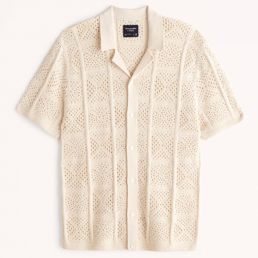 Crochet Button-Through Sweater Polo