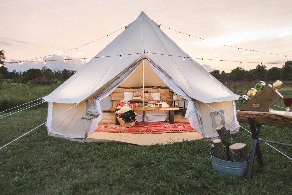 Yurt style outlet tents