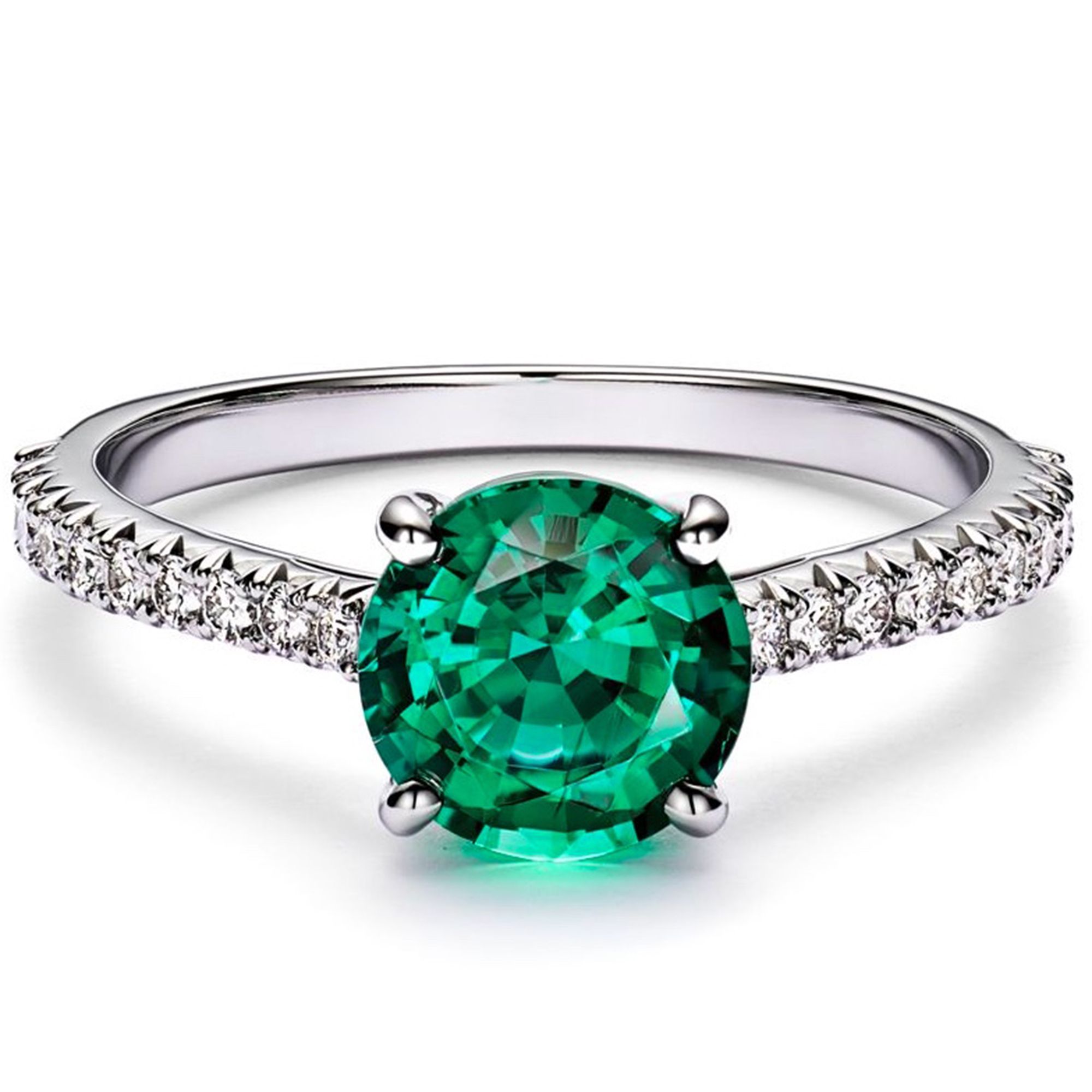 Aura fancy yellow-green cushion-cut diamond ring | De Beers US