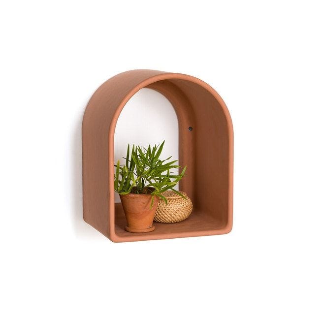 Terracotta finish wall shelf