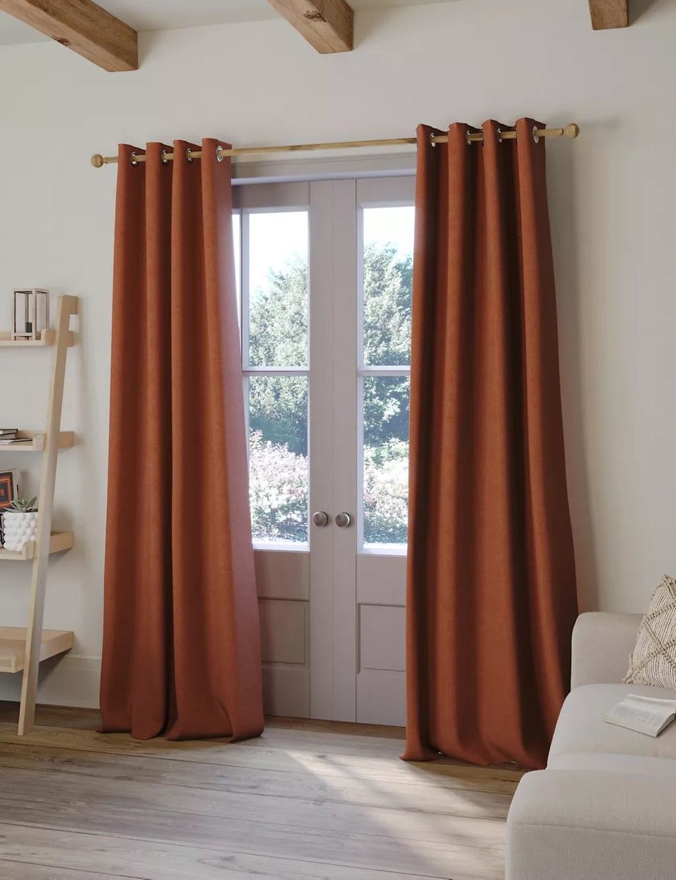 Brushed Eyelet Blackout Thermal Insulated Curtains