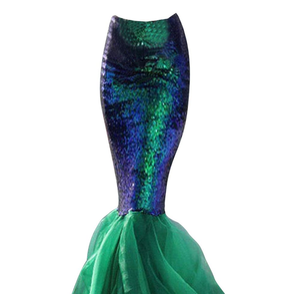 Mermaid Tail Costume Sequin Maxi Skirt
