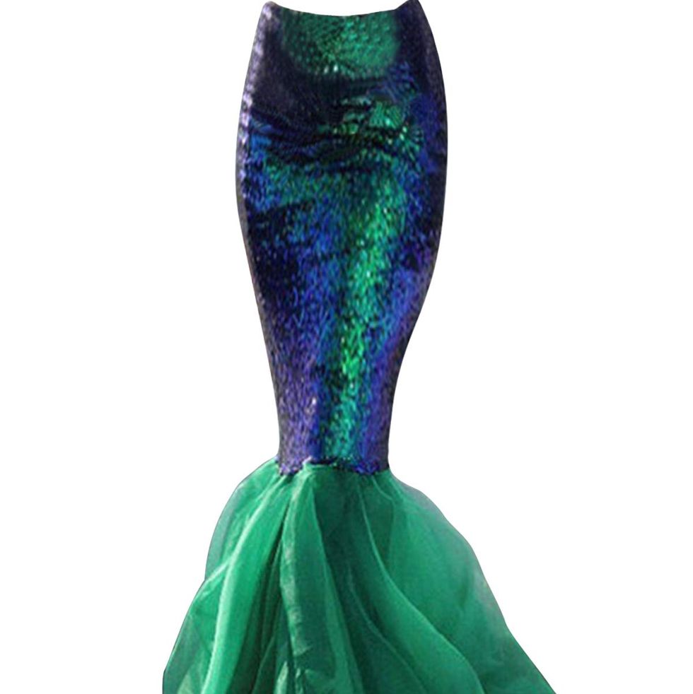 Mermaid Tail Costume Sequin Maxi Skirt