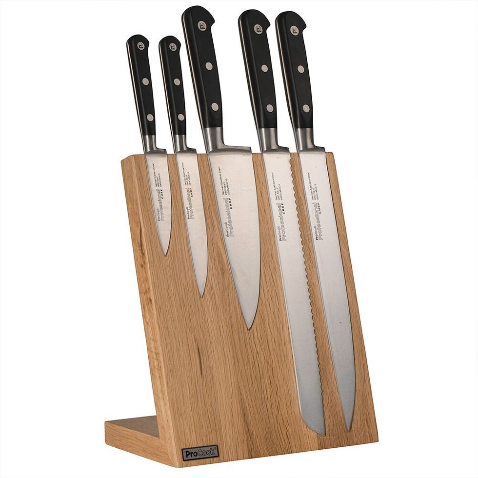 Professional X50 Chef Knife Set 5 Piece and Magnetic Block