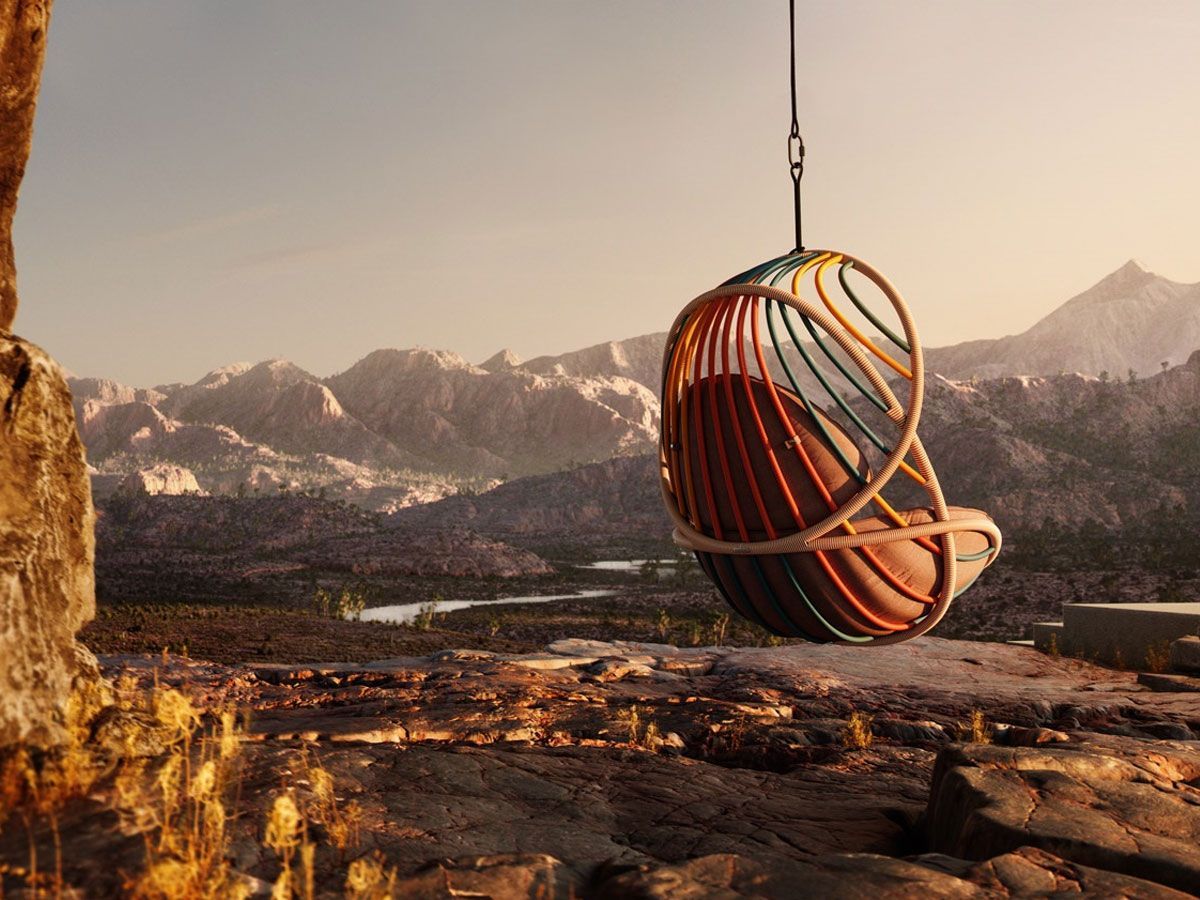 Hanging chair inside online house