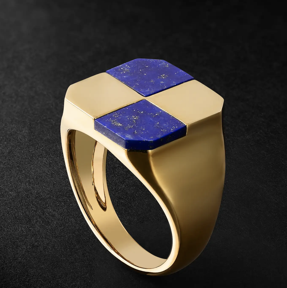 Gold Lapis Lazuli Ring