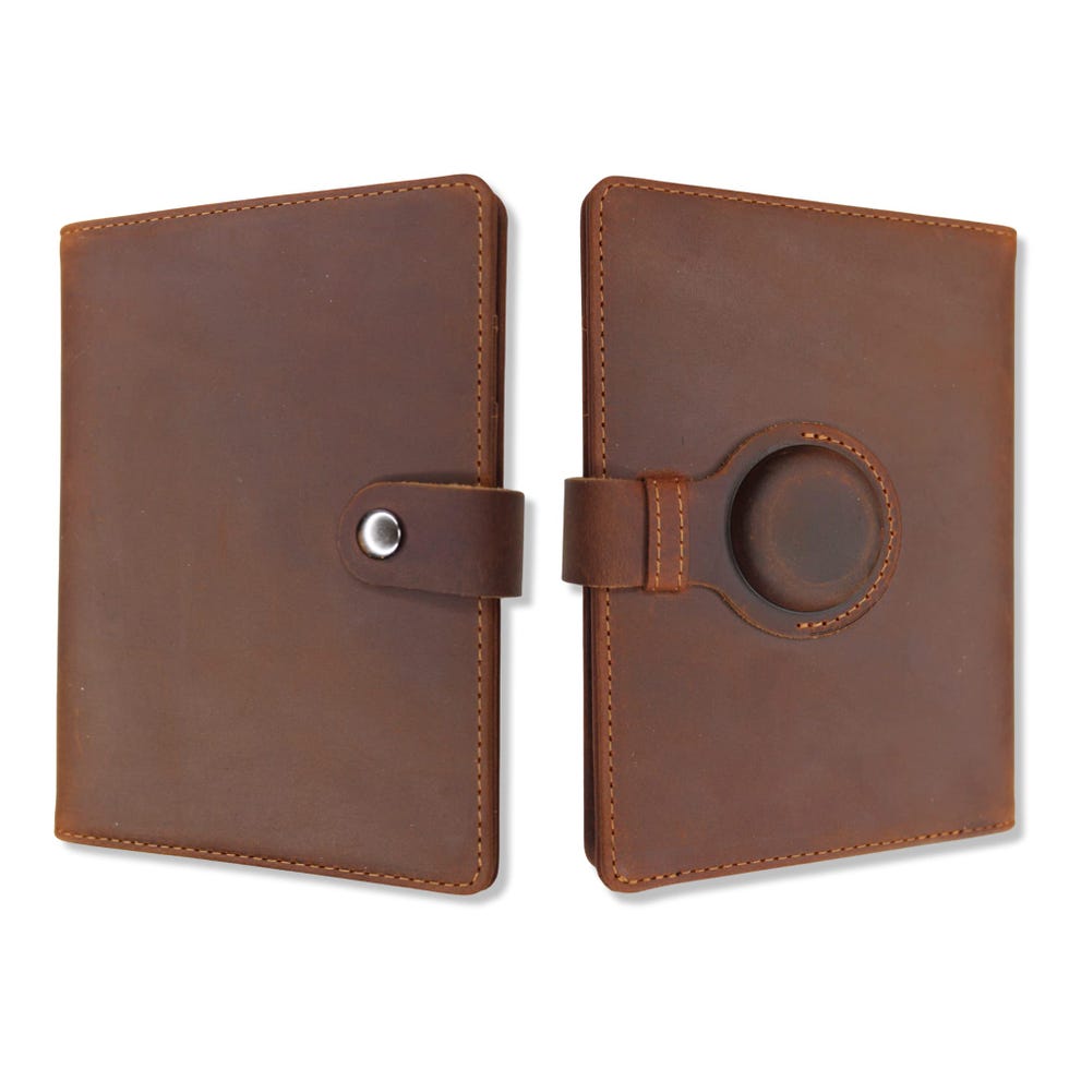 Genuine Leather AirTag Passport Holder and Wallet