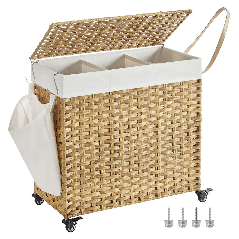 Home Kitchen Storage Organization Clothing Closet Storage Large Laundry  Hampers For Laundry With Drawstring Dirty Clothes Hamper For Bedroom Basket  With Handles Foldable White 
