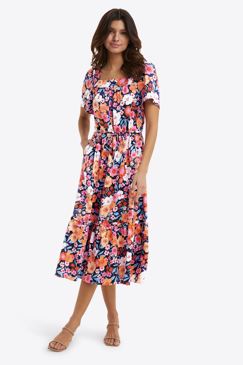 Maren Midi Dress in Wildflower Bouquet