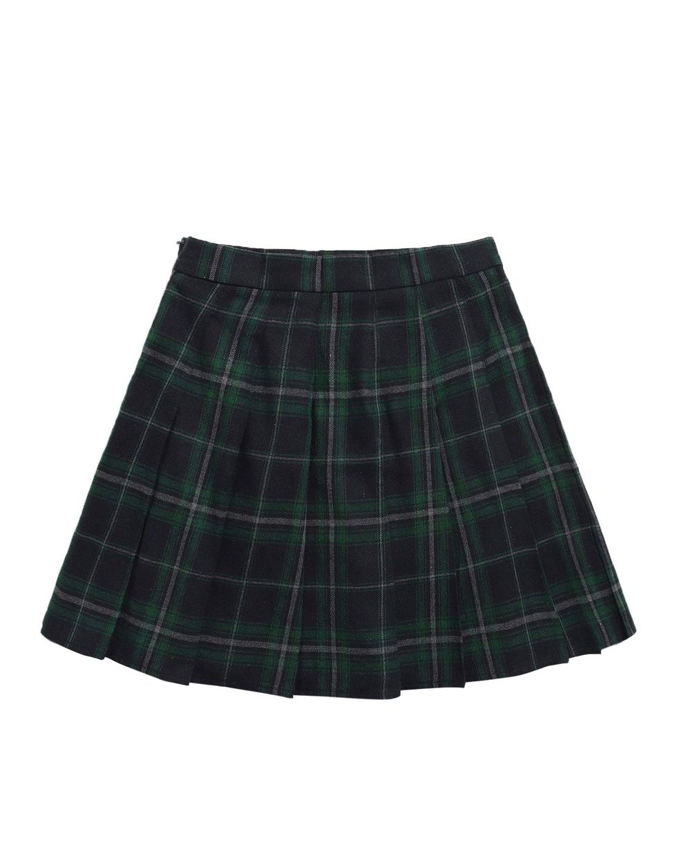 Plaid High Waist Pleated A-Line Mini Skirt