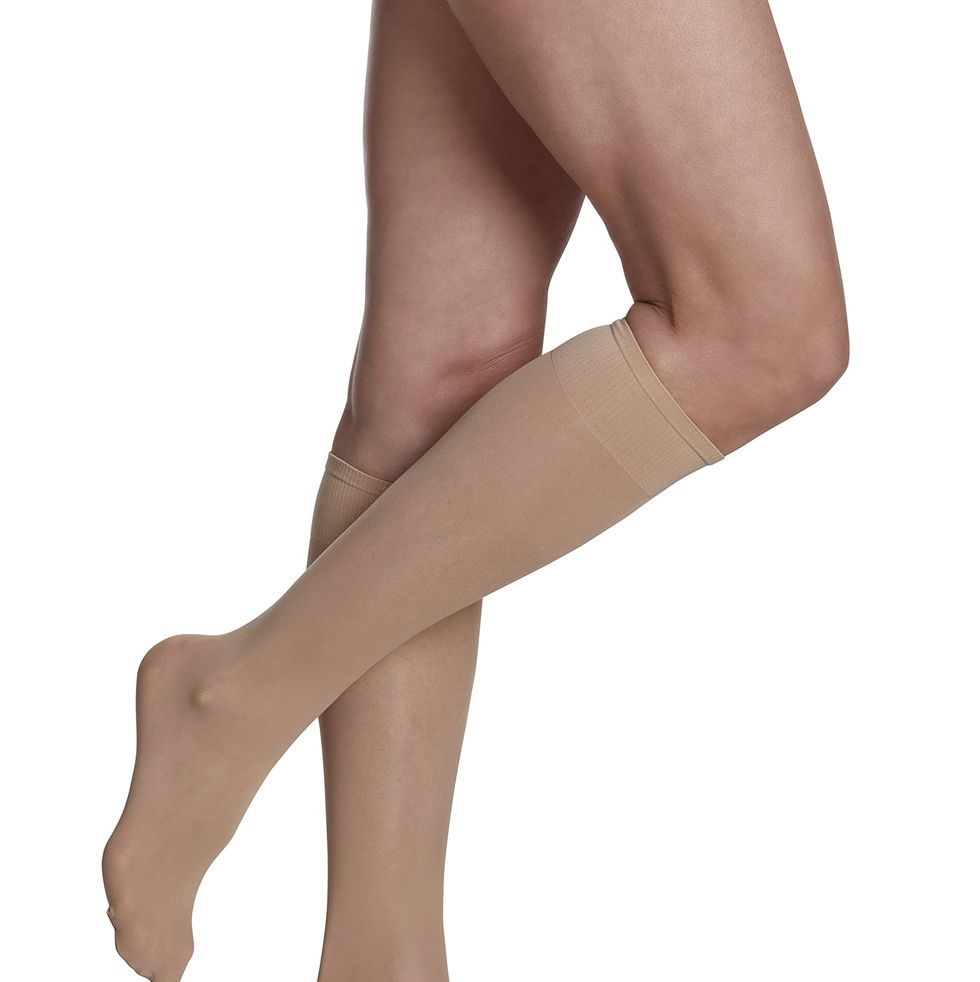 1pc Women's Nude Feeling Elastic Compression Pantyhose, Level 1 Support,  Leg Shaping, Comfortable, Skin-friendly