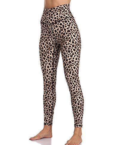  KECKS Leggings for Women Solid High-Rise Leggings (Color :  Chocolate Brown, Size : Medium) : Clothing, Shoes & Jewelry
