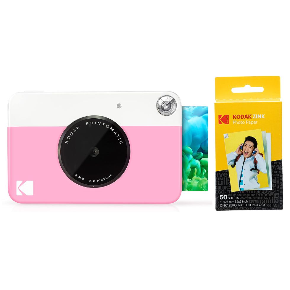 Digital Instant Print Camera with 2ʺx3ʺ Premium ZINK Photo Paper (50 Sheets)