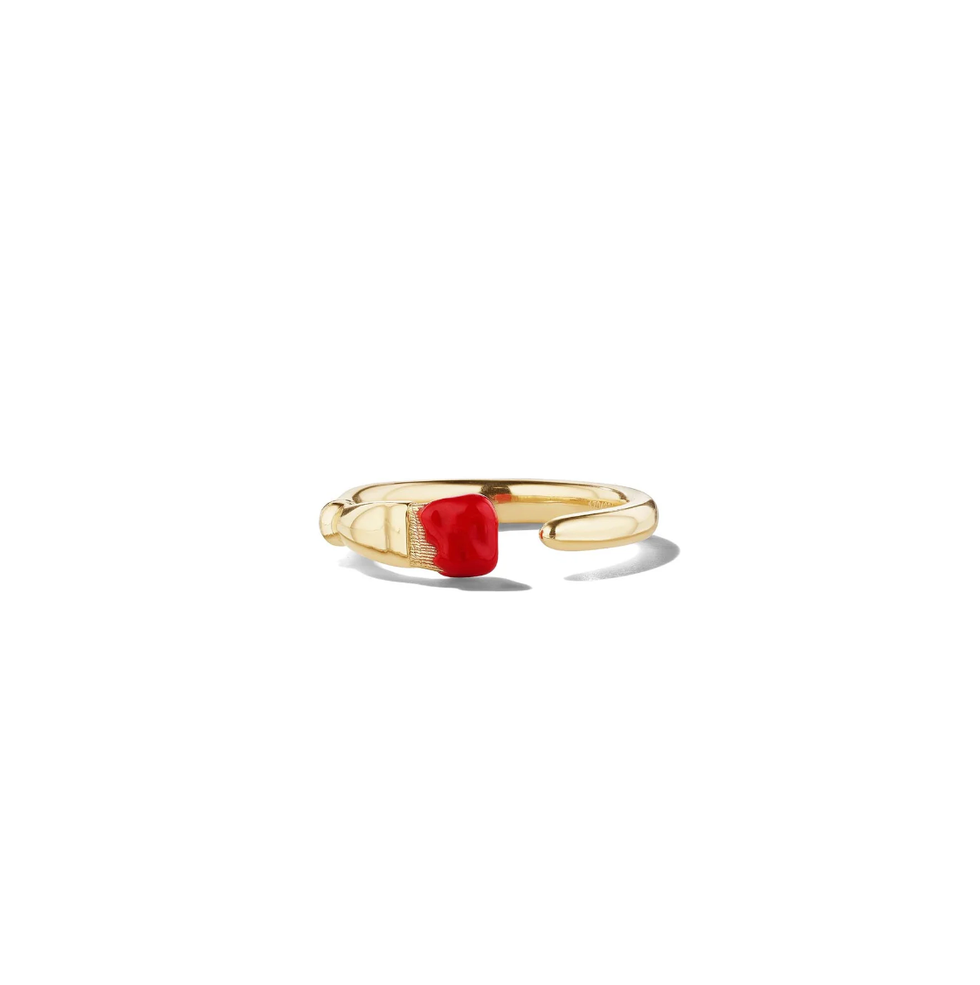 Parsons Brush Ring – Limited Edition Small Red Enamel Parsons Brush Ring – Limited Edition Small Red Enamel