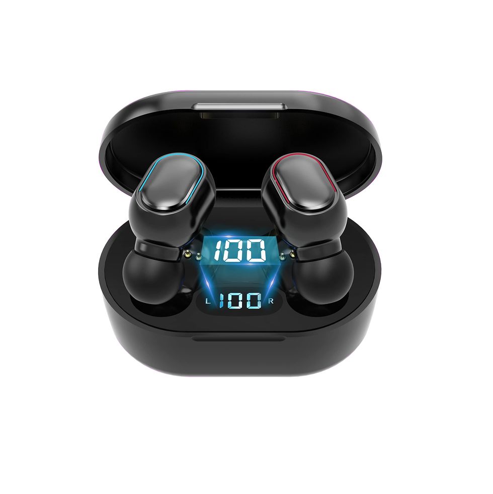 Auriculares Inalámbricos Bluetooth 5.0, In-Ear con Cancelación de Ruido, Micrófono Incorporado de Llamada Estéreo, Mini Caja de Carga Portátil, a Prueba de Agua