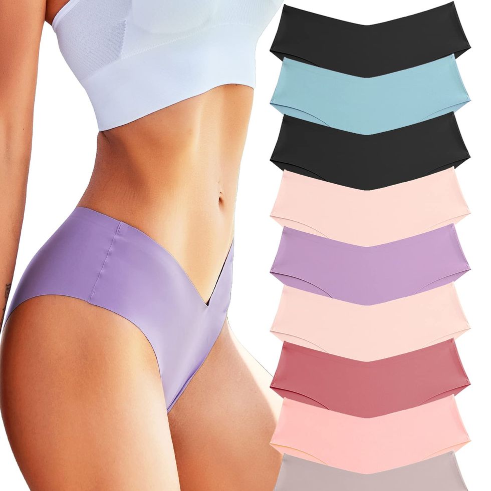 Seamless High-Waisted Breathable Tissue thin Briefs Panties for leggings No  Show Underwear for Women L Gray 