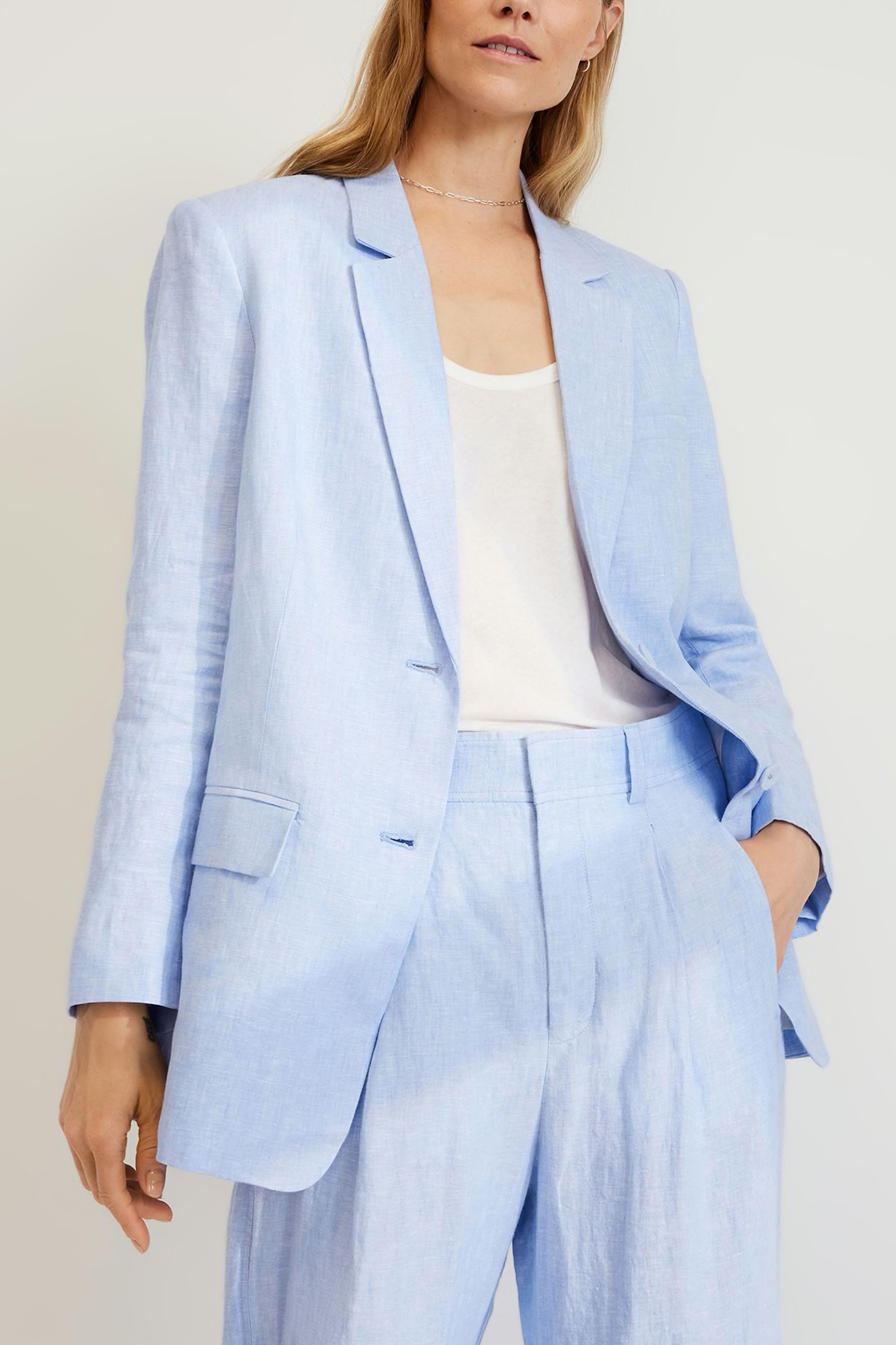 SunnyGal Studio Sewing: Summer blazer in Bright Blue: Burda 07/2023 # 122