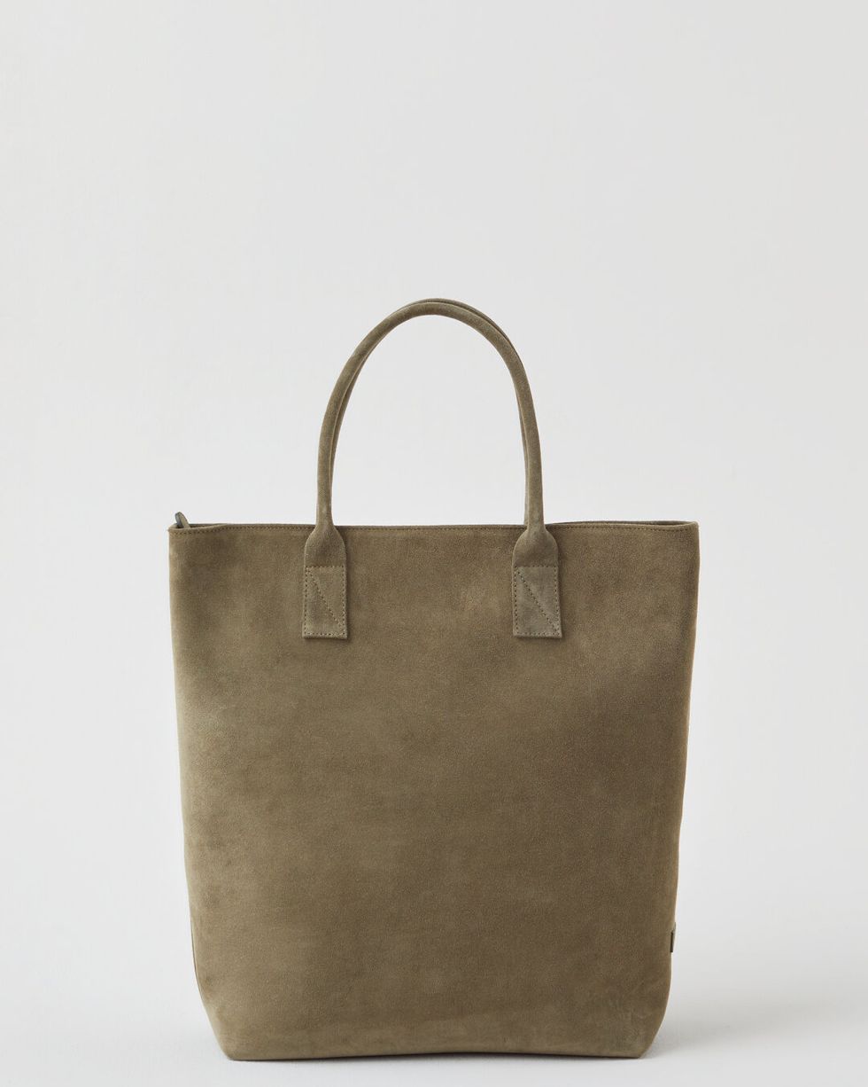 Tan Suede Leather Tote Bag for Women, Slouchy Tote, Every Day Bag, Shopper Bag