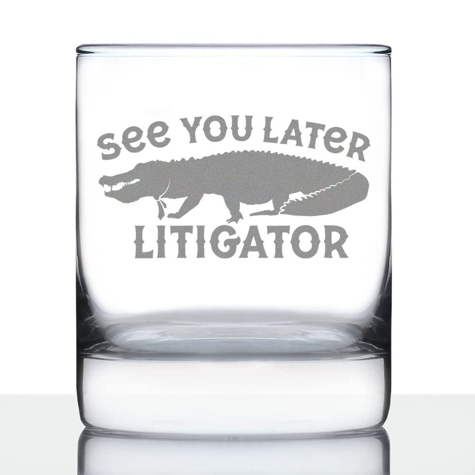 See You Later Litigator Glass 