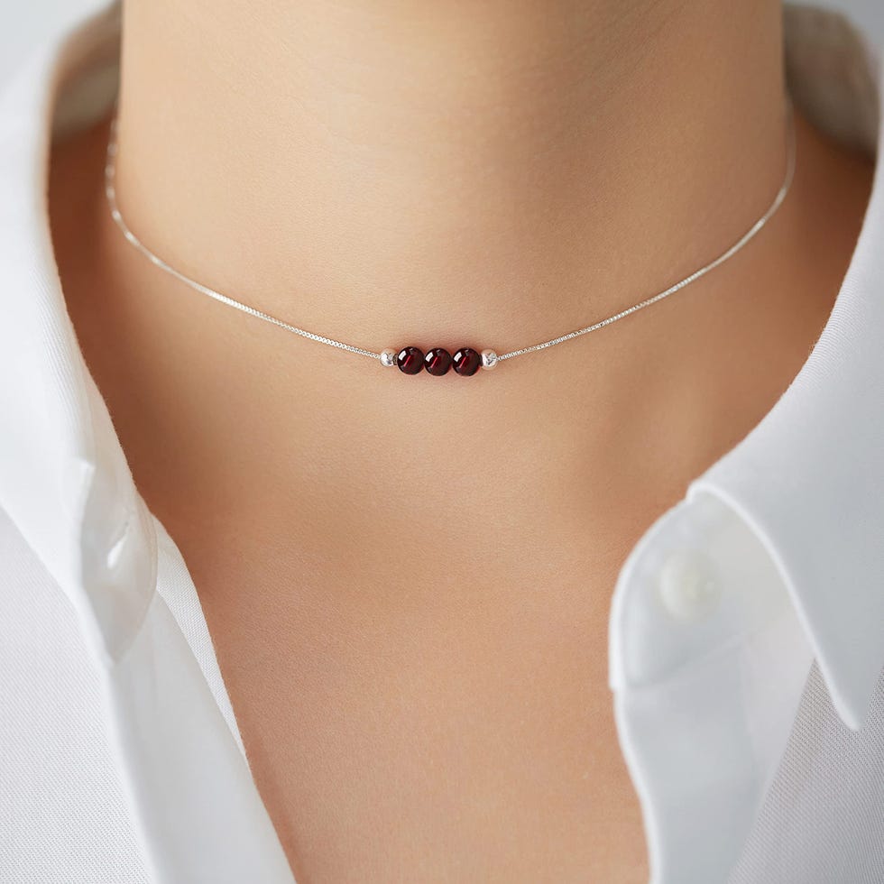 Red Garnet Choker Necklace