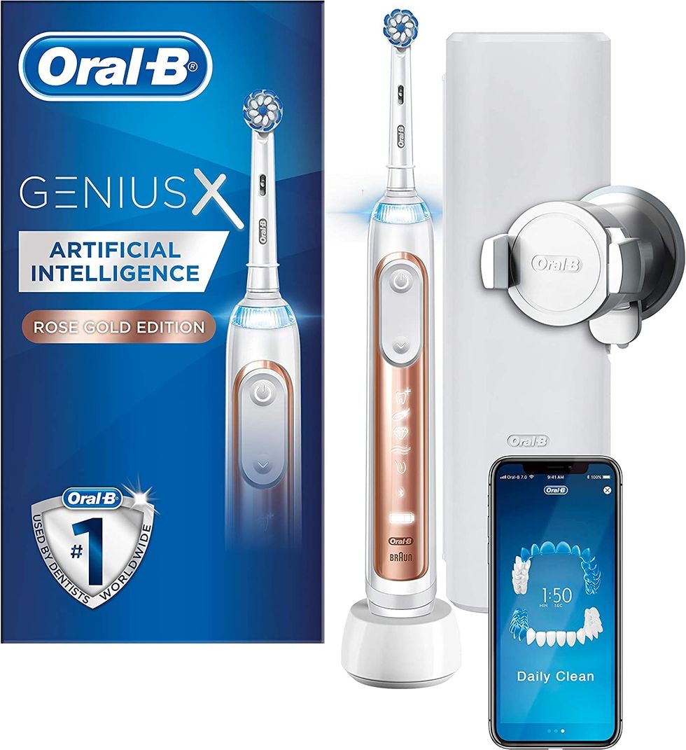 Oral B Genius X Rose Gold Electric Toothbrush Designed By Braun