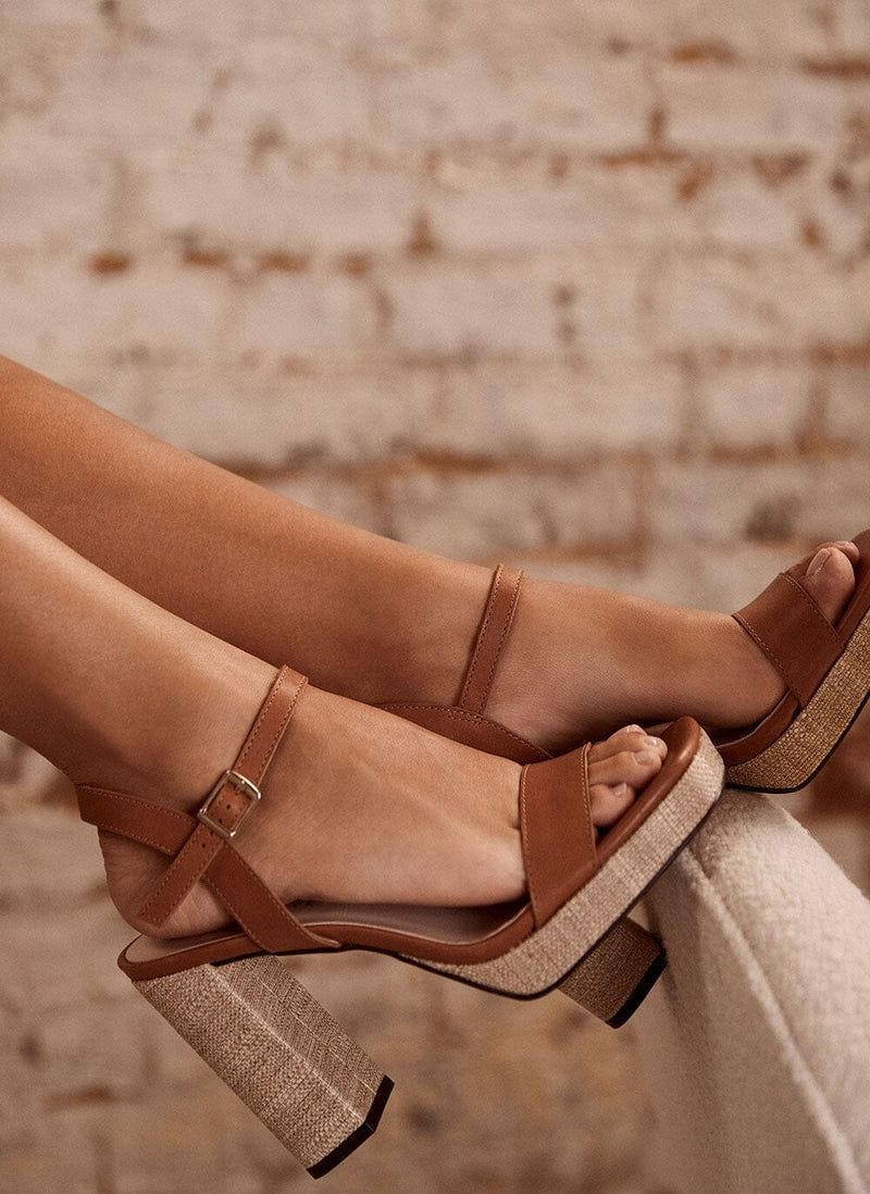 Sandra Tan Platform Heels