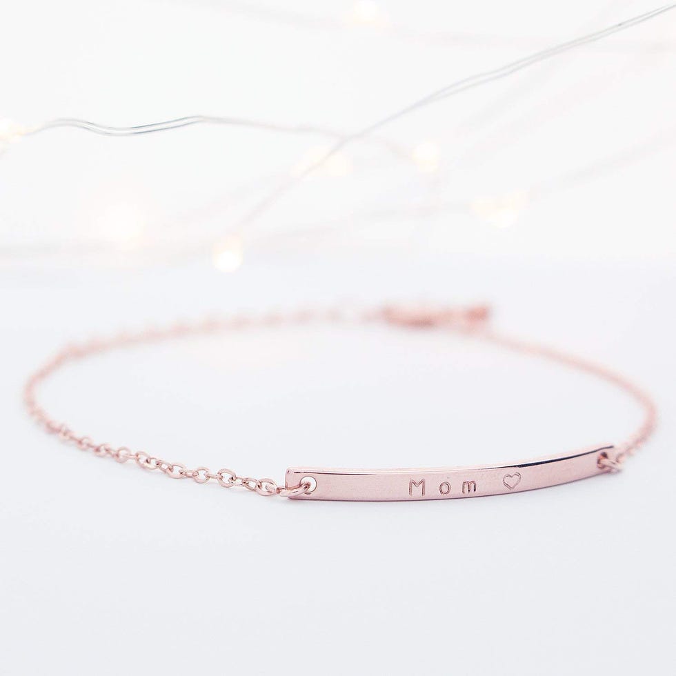 16K Gold Your Name Bar Bracelet