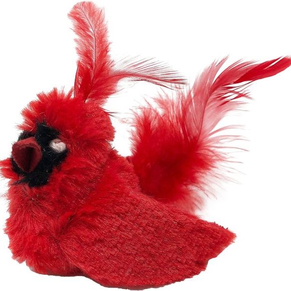 Play-N-Squeak Real Birds Cardinal Cat Toy
