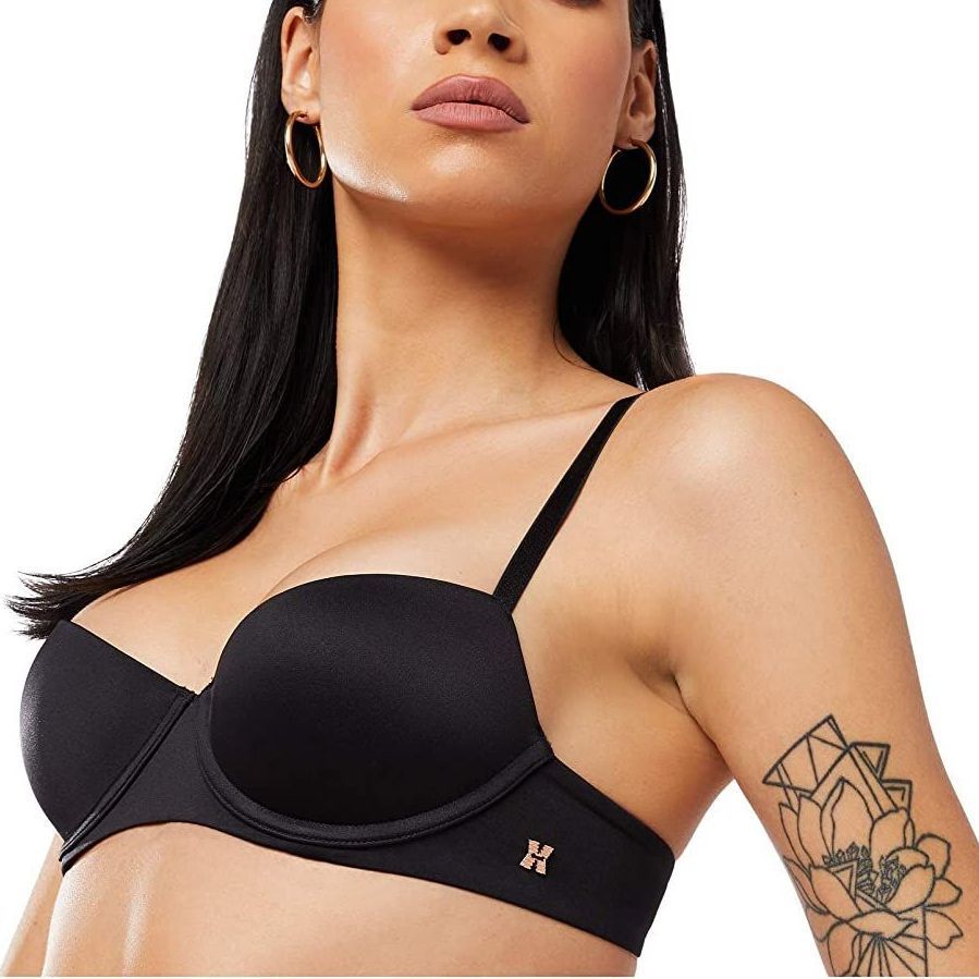 Savage Not Sorry Half Cup Bra with Lace in Black