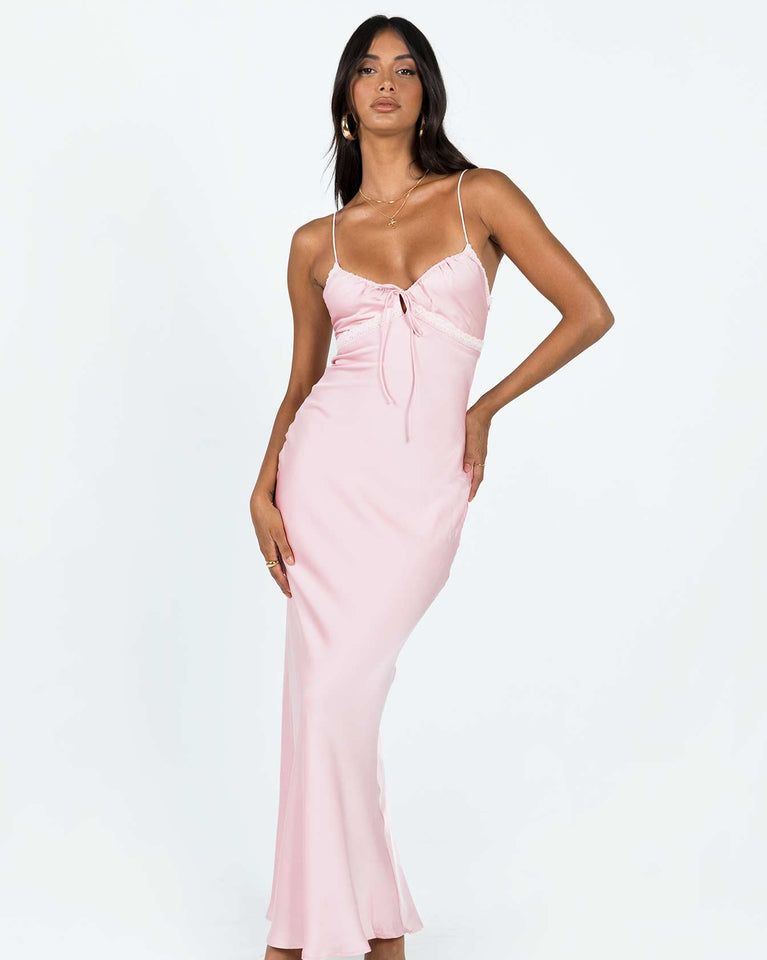 Shop Dupes of Hailey Bieber Silky Pink Slip Dress