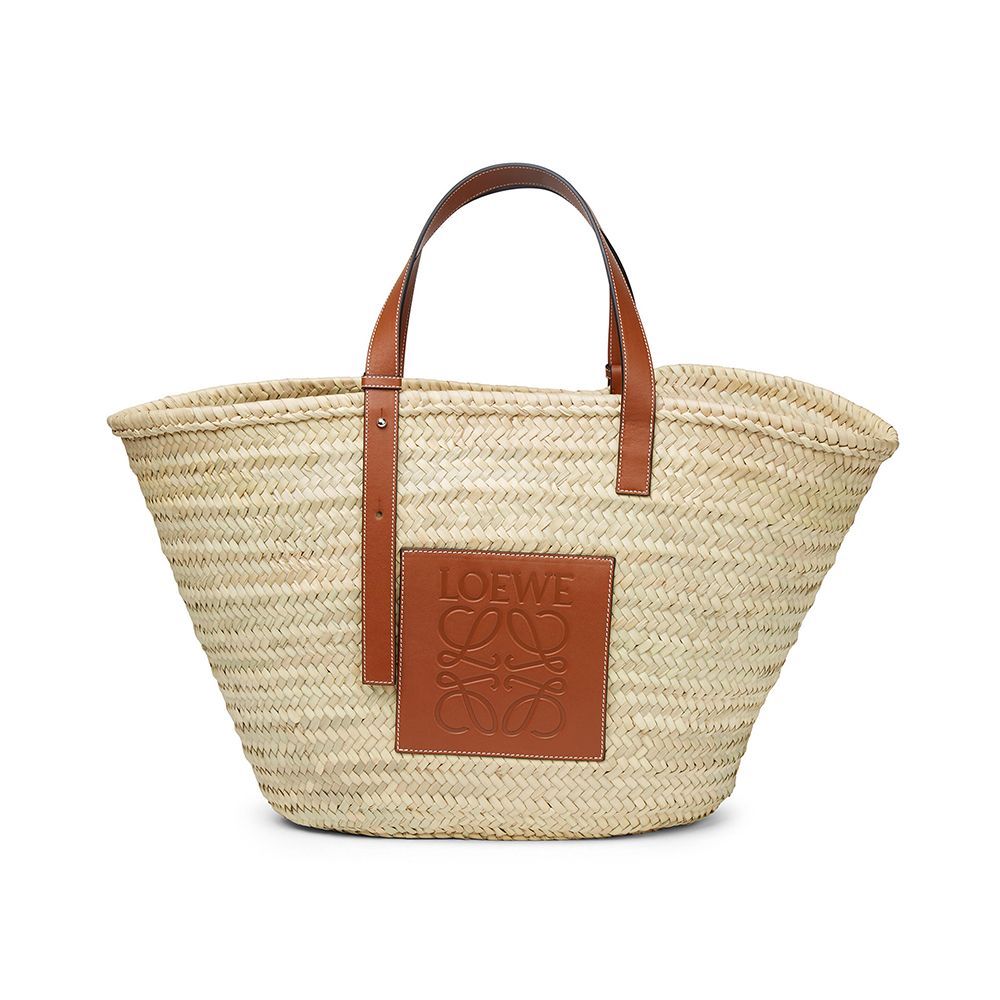 Natural Straw Kauna Grass Picnic Basket (#1144),Beach Tote Bags,B