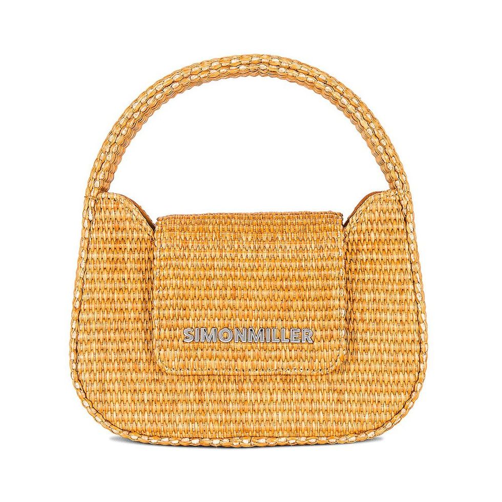 Evening Party Bag -Square, Woven, Gold Trim, Simple, Elegant – Luxy Moon