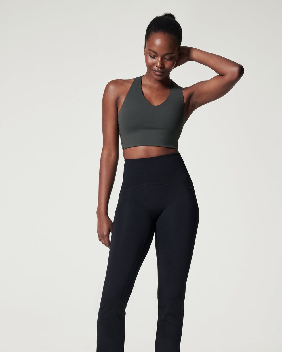 Nike Yoga Pants Womens Black XS Blue Front Zip Flare Bottom Active Gym 