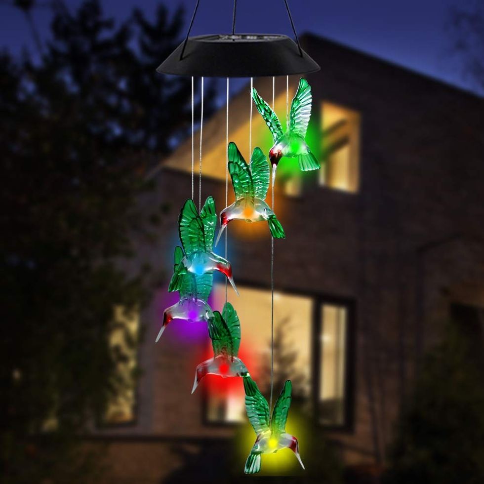 LED Solar Hummingbird Wind Chime