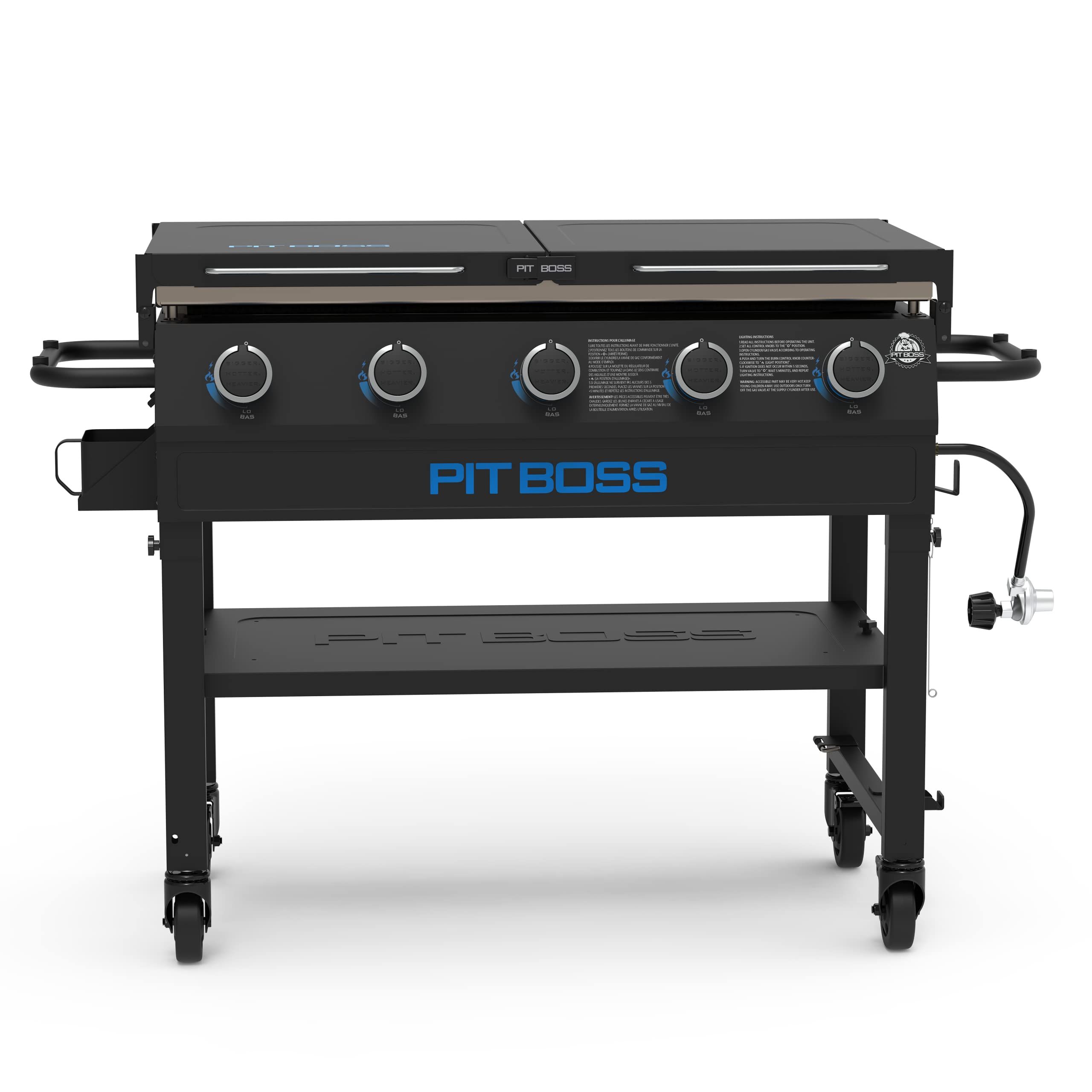 Outdoor propane flat outlet top grill