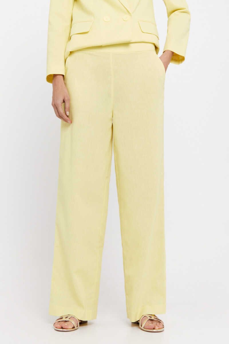 Pantalón lino amarillo