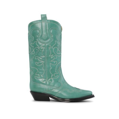Mid-Shaft Embroidered Western Boots
