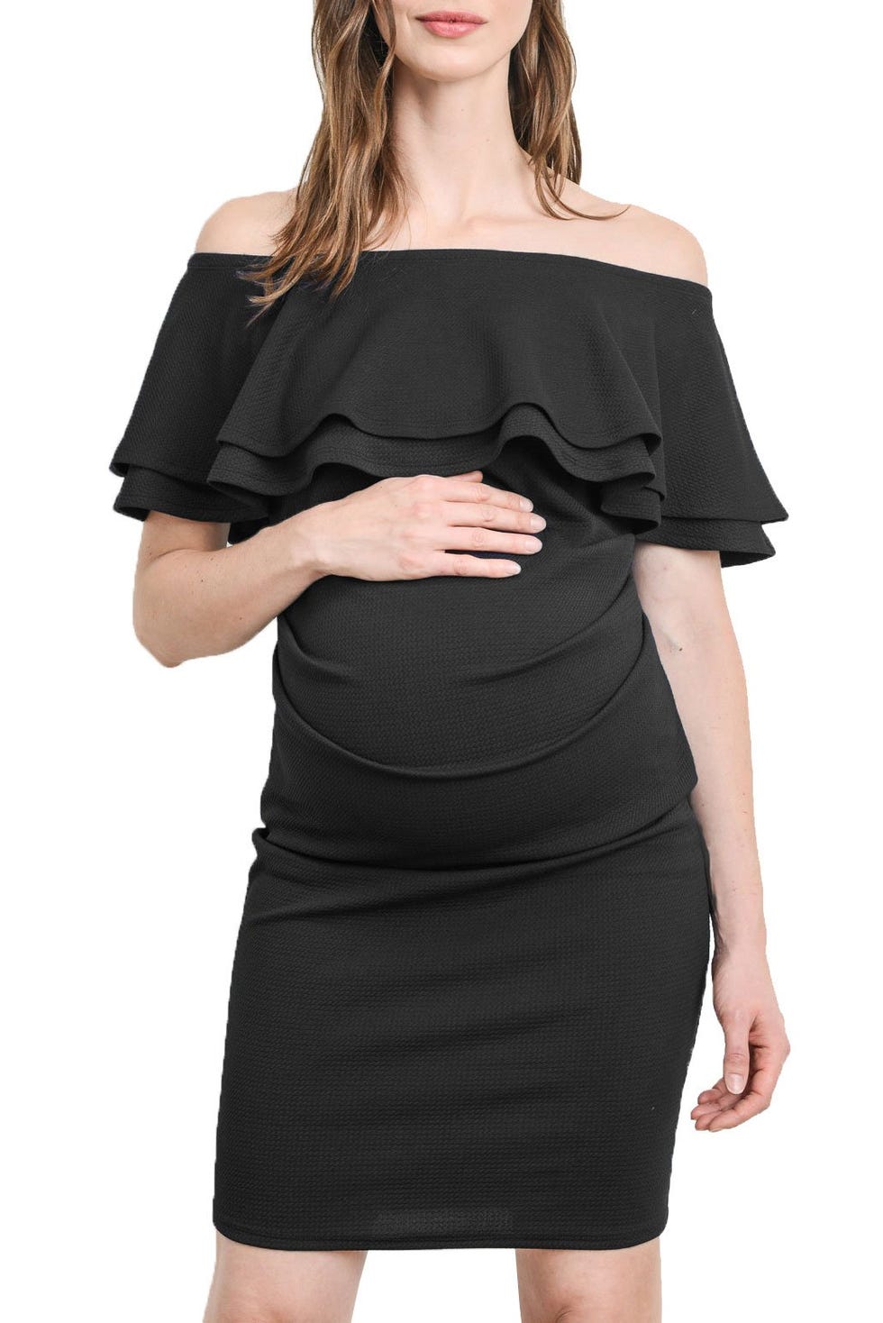 Women's Off Shoulder Maternity Dress