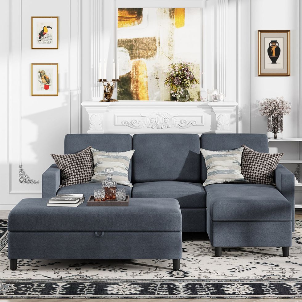 Sectional Sofa With Storage Ottoman