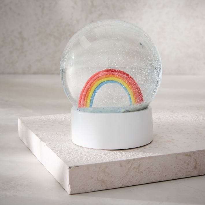 rainbow snow globe