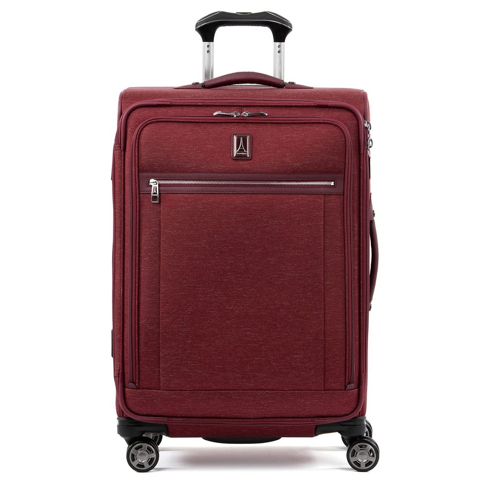 Platinum Elite Softside Expandable Luggage, 8 Wheel Spinner Suitcase, 25-Inch
