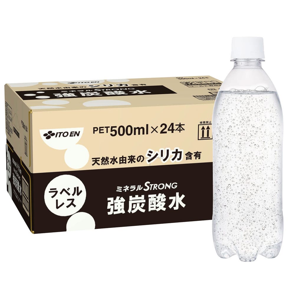 伊藤園 ラベルレス 強炭酸水 500ml×24本 シリカ含有