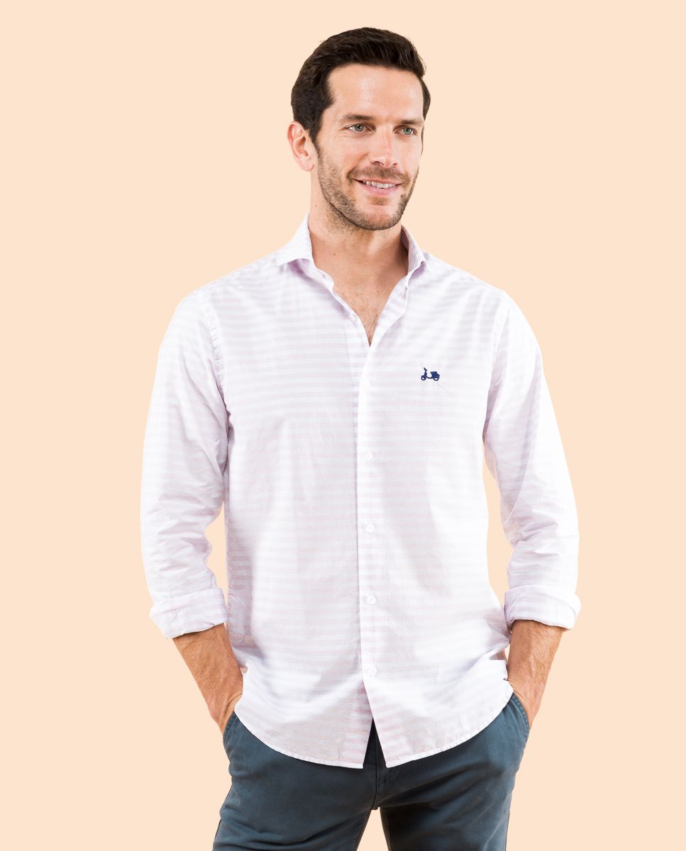 Camisa blanca de online lino hombre