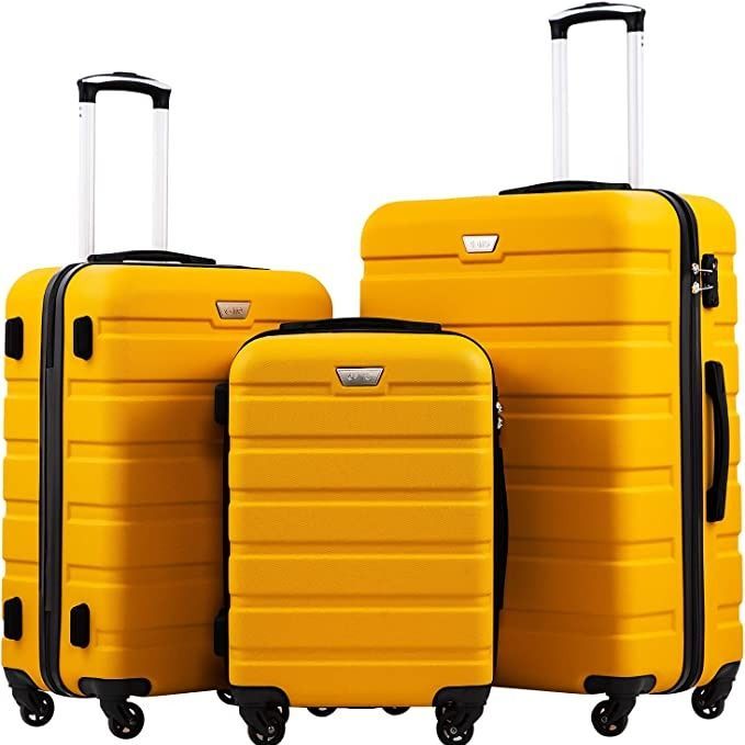 Basics Hardside Spinner Luggage 3-Piece Set Orange