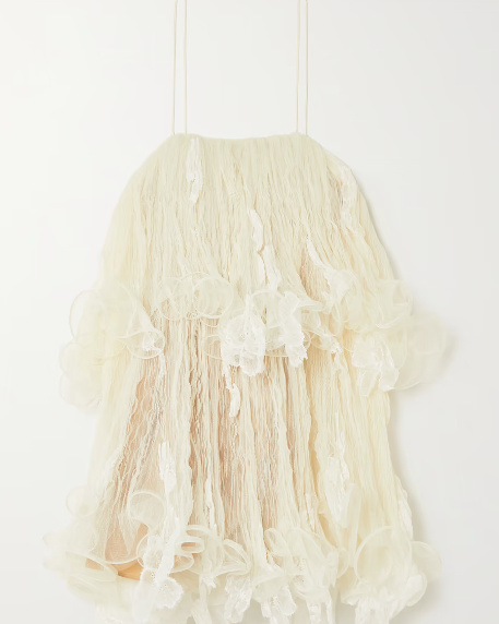 Wendell Tiered Ruffled Lace Dress